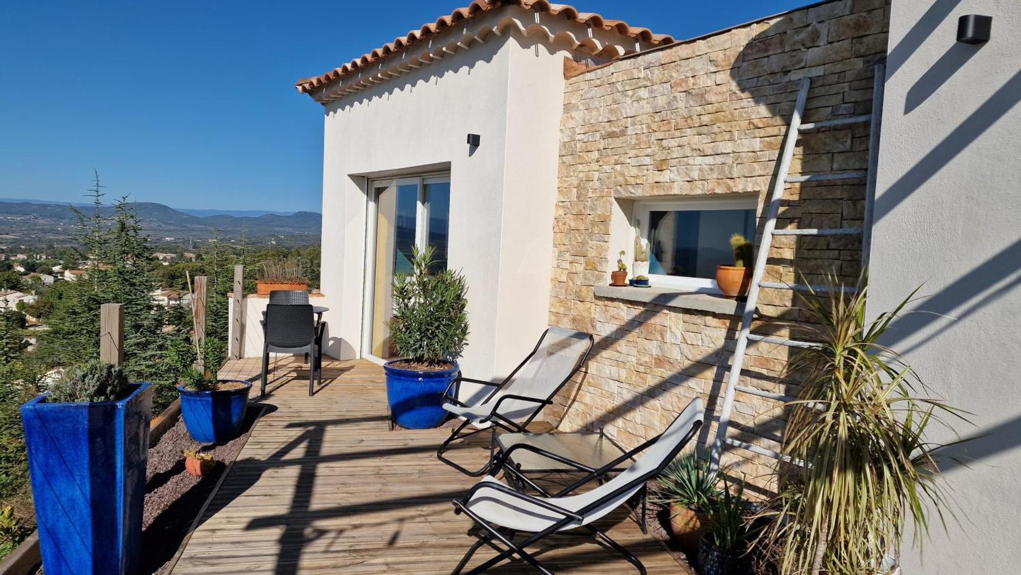 Reve D'Escapade Chambre Avec Vue Sublime Sur Les Cevennes Ardechoises バルジャック エクステリア 写真